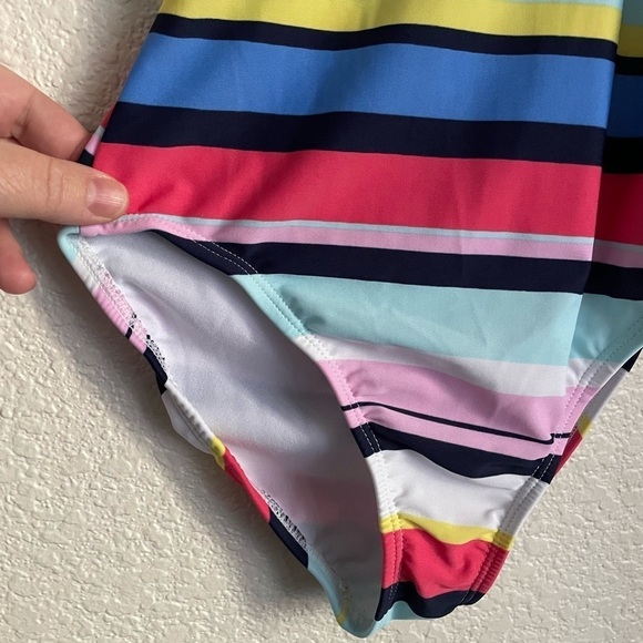 GAP Girl’s One Piece Striped Swimsuit L - Picture 6 of 11